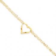 Picture of 14k Double Strand Heart Anklet