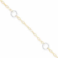 Picture of 14k Two-Tone Adjustable Circle Anklet