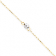Picture of 14k Two-tone Mirror Bead Anklet
