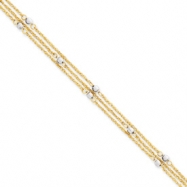Picture of 14k Two-tone Triple Strand Anklet