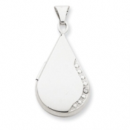 Picture of 14K 21mm Tear Drop Diamond Set Locket