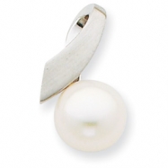 Picture of 14K White Gold Satin Pearl Pendant