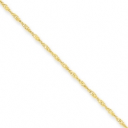 Picture of 10k 1.10mm Singapore Chain anklet