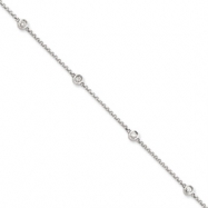 Picture of 14k White Gold Diamond Rolo Necklace