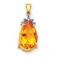 Picture of 14k Citrine & Diamond Pendant