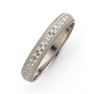 Picture of 14K White Gold 3mm Design Etched Wedding Band ring