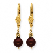 Picture of 14K Chocolate Cultured Pearl Leverback Earrings
