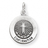 Picture of Sterling Silver Antiqued Confirmation Medal