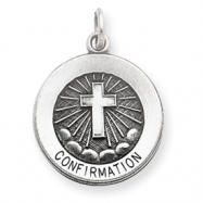 Picture of Sterling Silver Antiqued Confirmation Medal