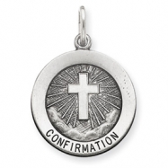 Picture of Sterling Silver Antiqued Confirmation Medal