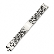 Picture of Stainless Steel Double Curb Chain ID Bracelet