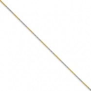 Picture of White & Yellow Rhodium over Brass 1.85mm 2 color plated Fancy Chain