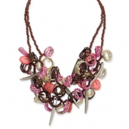 Picture of Coconut, Wicker Rings & Acrylic Bead Necklace