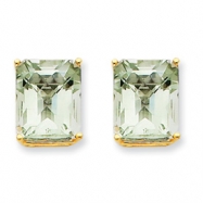 Picture of 14k 12x10 Emerald Green Amethyst Earring