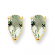 Picture of 14k 8x5 Pear Green Amethyst Earring
