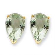 Picture of 14k 12x8 Pear Green Amethyst Earring