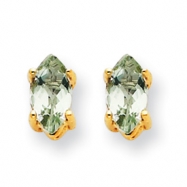 Picture of 14k 6x3 Marquise Green Amethyst Earring
