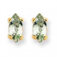 Picture of 14k 7x3.5 Marquise Green Amethyst Earring