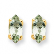 Picture of 14k 8x4 Marquise Green Amethyst Earring
