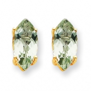 Picture of 14k 10x5 Marquise Green Amethyst Earring