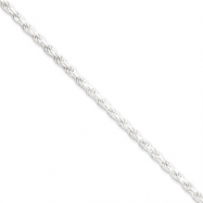 Picture of Sterling Silver 2.75mm Diamond-cut Rope Chain anklet