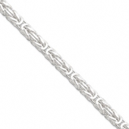 Picture of Sterling Silver 6mm Square Byzantine Chain