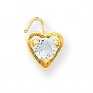Picture of 14ky March Birthstone Heart Charm