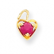 Picture of 14ky July Birthstone Heart Charm