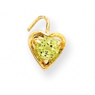 Picture of 14ky August Birthstone Heart Charm