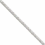 Picture of Sterling Silver 2.5mm Byzantine Chain bracelet