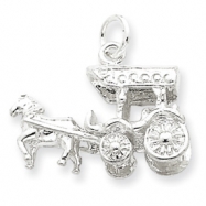 Picture of Sterling Silver Horse & Carriage Charm