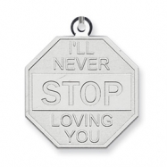 Picture of Sterling Silver I'll Never stop loving you Charm