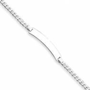Picture of Sterling Silver Curb Link ID Bracelet