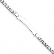 Picture of Sterling Silver Curb Link ID Bracelet