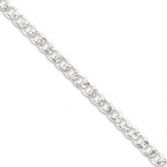 Picture of Sterling Silver 5.5mm Pave Curb Chain bracelet