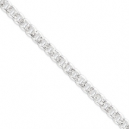 Picture of Sterling Silver 7mm Pave Curb Chain bracelet