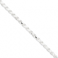 Picture of Sterling Silver 3.5mm Diamond-cut Rope Chain anklet