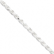Picture of Sterling Silver 4.75mm Diamond-cut Rope Chain anklet