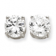 Picture of Sterling Silver Round CZ Stud Earrings