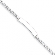 Picture of Sterling Silver ID Figaro Link Bracelet