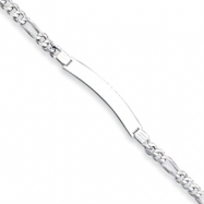 Picture of Sterling Silver ID Figaro Link Bracelet