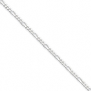 Picture of Sterling Silver 2.25mm Figaro Chain anklet