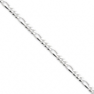 Picture of Sterling Silver 4mm Figaro Chain anklet