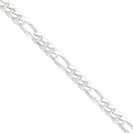 Picture of Sterling Silver 7.75mm Figaro Chain anklet