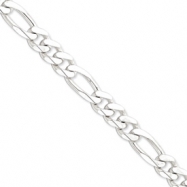Picture of Sterling Silver 10.75mm Figaro Chain bracelet