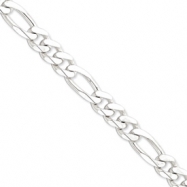 Picture of Sterling Silver 10.75mm Figaro Chain anklet