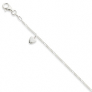 Picture of Sterling Silver Heart Anklet