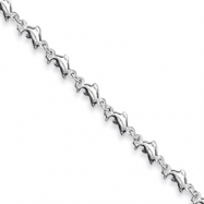 Picture of Sterling Silver Fancy Dolphin Bracelet