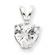 Picture of Sterling Silver Heart CZ Pendant