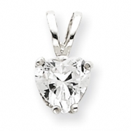 Picture of Sterling Silver Heart CZ Pendant